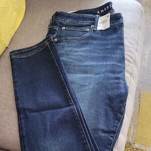 American Eagle Outfitters Blue Skinny Jeans Classic Stretch